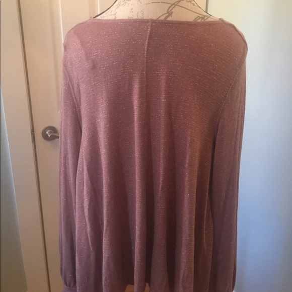Free People Cowl Neck Long Sleeve top LG NWT - Picture 6 of 6